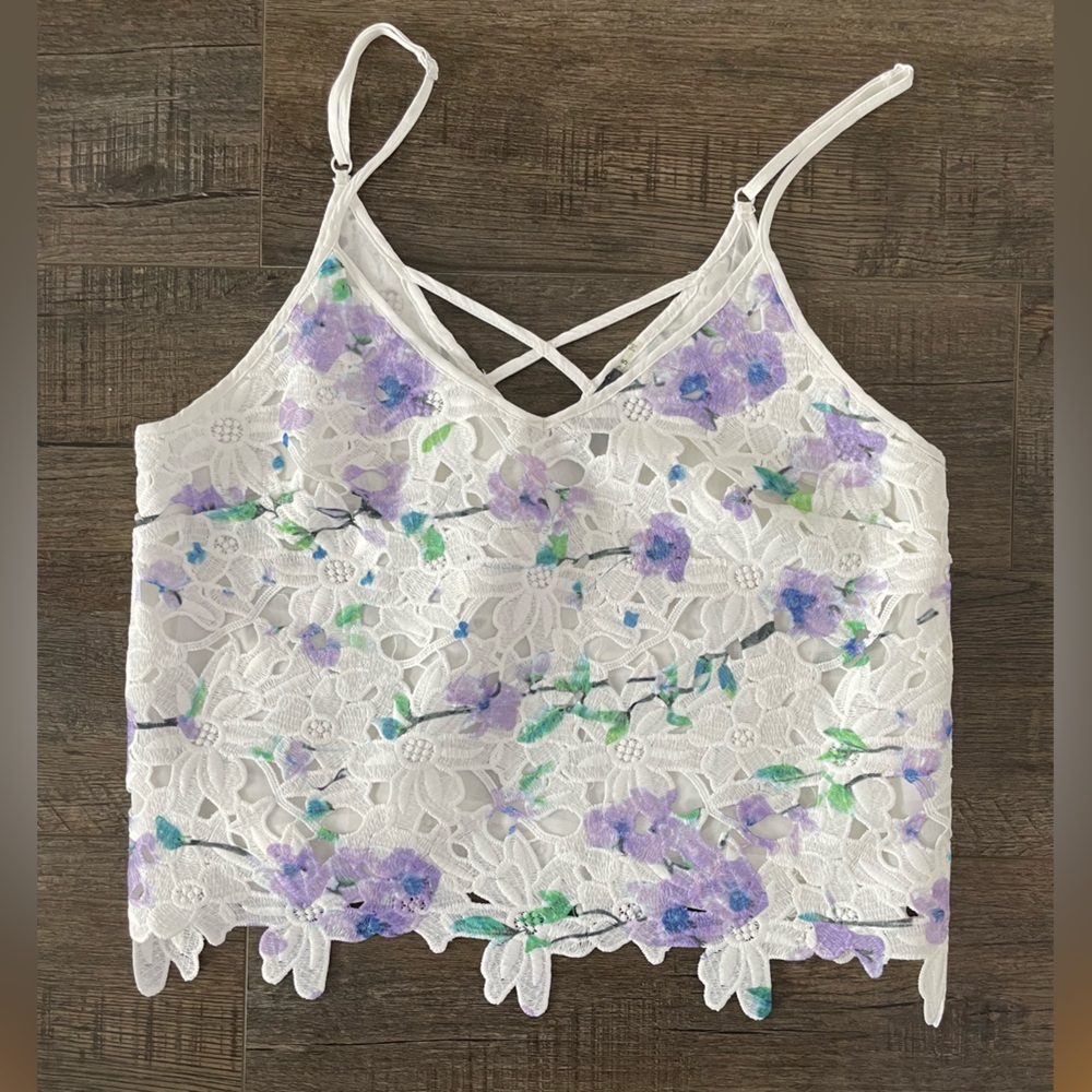 ASTR embroidered crop top